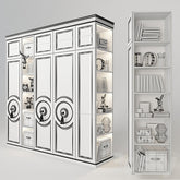 Trueliving 5 Door Fitted Kids wardrobes Laminated Finish & PU Finish with Drawers 8Ft *2Ft *9Ft -2438.4MM X 609MM X 2743.2MM)